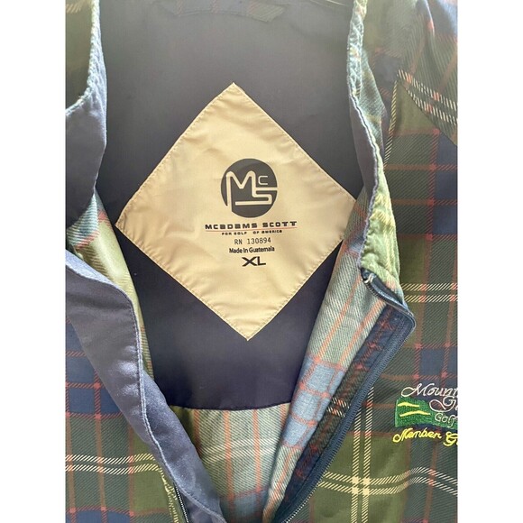 Mcadams Scott Pullover Men’s Size  XL Golf Windbreaker Mtn Glenn Logo Pockets - Picture 3 of 7
